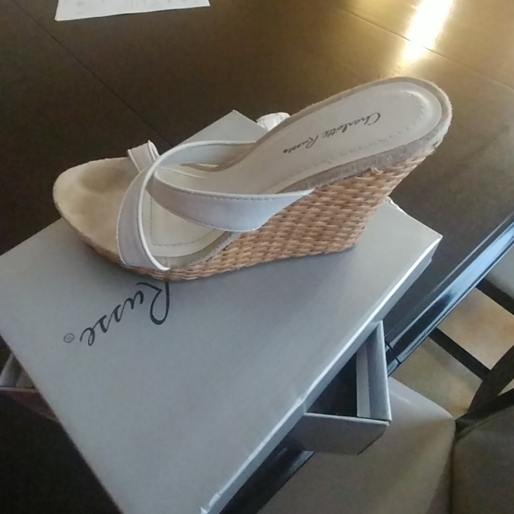 White wedge sandal